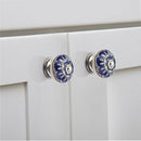 Concord 1-3/5 in. Blue Leaves Cabinet Knob