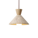 Cone Forma Travertine Pendant Lamp