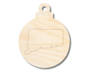Unfinished Wood Etched Connecticut Ornament Shape | Paint By Line Crafts | up to 30" DIY