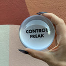 Control Freak Glass Dome Paperweight | Paper Document Holder | Desk Organizer Ornament