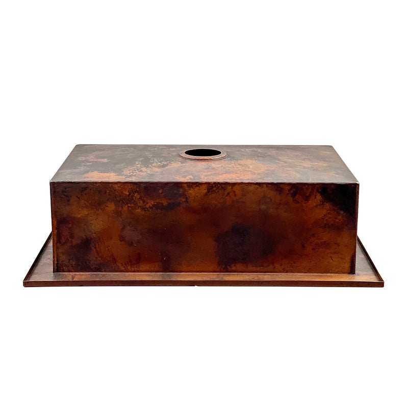 Hammered Copper Top Mount Sink - Nebula