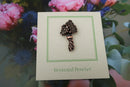 Bouquet of Flowers Copper Lapel Pin