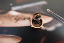 Drum with Drum Sticks Copper Lapel Pin