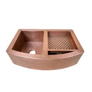Double-Bowl Hammered Copper Farmhouse Kitchen Sink - Kova