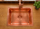 Copper Kitchen Sink - Hammered Island sink