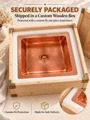 Copper Kitchen Sink - Hammered Island sink