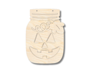 Unfinished Wood Layered Halloween Mason Jars | 8" Tall | 1/4" Thick | Wood Craft Cutouts