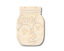 Unfinished Wood Layered Halloween Mason Jars | 8" Tall | 1/4" Thick | Wood Craft Cutouts