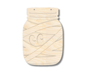 Unfinished Wood Layered Halloween Mason Jars | 8" Tall | 1/4" Thick | Wood Craft Cutouts