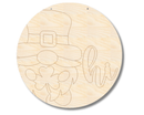 Unfinished Wood Etched St. Patty's Day Gnome Door Sign | Paint By Line Crafts | up to 30" DIY