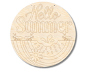 Unfinished Wood Etched Hello Summer Watermelon Door Sign | Paint By Line Crafts | up to 30" DIY