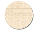 Unfinished Wood Etched Freedom Door Sign | Paint By Line Crafts | up to 30" DIY