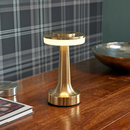 Cordless Minimalist Desk Lamp | Modern Gold & Chrome Table Lamp