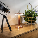 Cordless Minimalist Desk Lamp | Modern Gold & Chrome Table Lamp