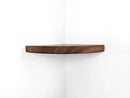 Floating Corner Shelf with Cord Hole in Oak