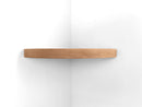 Floating Corner Shelf with Cord Hole in Oak