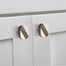 Inglewood 1-2/3 in. Halfround White & Wood Cabinet Knob