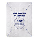 Luxury Thick Cotton Mattress Pad White Soft