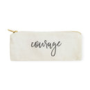 Courage Cotton Canvas Pencil Case and Travel Pouch