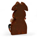 Ethel the Brown & White Cow Rustic Wooden Decoration | 4.75" x 7.75" | The Painted Attic