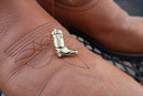 Cowboy Boot Gold Lapel Pin