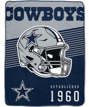 Dallas Cowboys 60" x 80" Helmet Stripes Royal Plush Blanket
