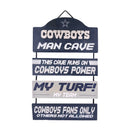 Dallas Cowboys Wooden Man Cave Dangle Sign