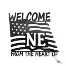 From the Heart of Nebraska Plasma Cut Welcome Sign | Multiple Colors | 16" x 16" |Craftaholics4U