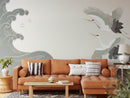 Crane Wallpaper - Ocean Waves Wallpaper - Removable Wallpaper Mural