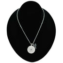 Nebraska State Charm Necklace With Meadowlark Bird Design | Multiple Colors | Silver Chain | 24" Chain and 1" Charm | Create