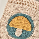 Crochet Mushroom Crossbody Bag | Boho Body Handbag | 6.5" x 8"