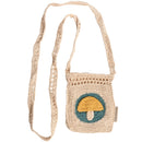 Crochet Mushroom Crossbody Bag | Boho Body Handbag | 6.5" x 8"