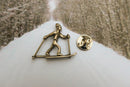 Cross Country Skier Lapel Pin