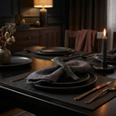 Crow Napkin Ring | Wooden Sculpted Black Bird Serviette Ring Table Napkin Holder | 4" x 2.75"