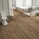 SPC Vinyl Rigid Core 7" Width 60" RL, 7mm Thick, 1.5mm IXPE Crowned Hazel, Meraki Floors - Mazzia Collection bath view 2