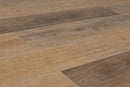 SPC Vinyl Rigid Core 7" Width 60" RL, 7mm Thick, 1.5mm IXPE Crowned Hazel, Meraki Floors - Mazzia Collection angle plank view