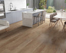 SPC Vinyl Rigid Core 7" Width 60" RL, 7mm Thick, 1.5mm IXPE Crowned Hazel, Meraki Floors - Mazzia Collection living room view