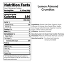 Lemon Almond Crumbles | 2.4 oz | Gluten, Soy, & Dairy Free | The Gourmet Granola
