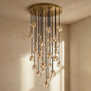 Crystal Ball Linear Round Chandelier