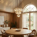 Crystal Ball Linear Round Chandelier