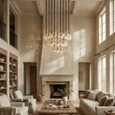 Crystal Ball Linear Round Chandelier
