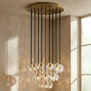 Crystal Ball Linear Round Chandelier
