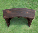 Curved Redwood Picnic Bench
