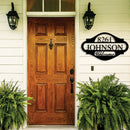 Custom Name Monogram Address Sign Metal Wall Art – Personalized House Number Decor