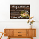 Custom Dog Portrait Waiting At The Door Sign