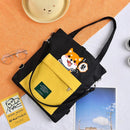 Cute Shiba Inu Tote Bag – Canvas Crossbody Bag for Dog Lovers