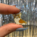 Corgi Wigglebutts Make Me Nuts Enamel Pin On Gift Card