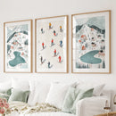 Festive Holiday Home Decor Christmas Village Set