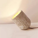 Cylinder Amidori Travertine Table Lamp