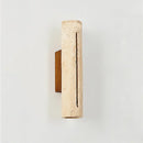 Cylindrical Travertine Wall Lamp